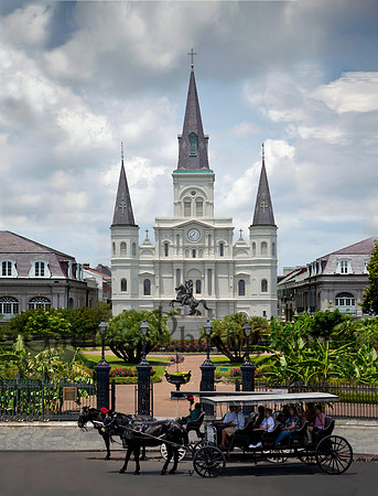 St Louis Cathedral with Carriage